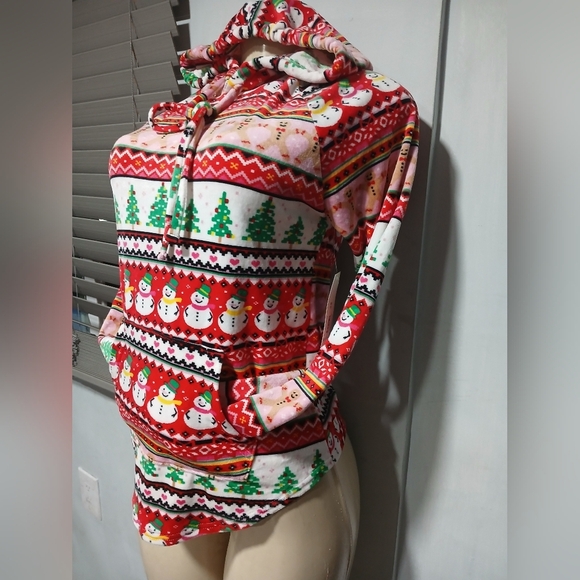 No Boundaries Holiday Snowman and Gingerbread Sweater - Picture 3 of 7